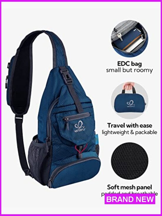 Packable Small Crossbody Sling Backpack Shoulder Chest Daypack Hiking Travel main image 2